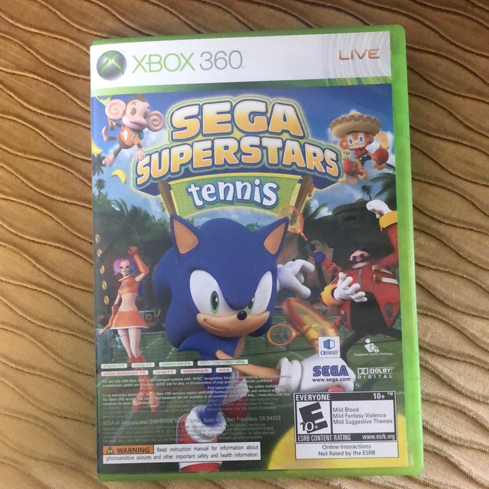 360 Sega Superstars Tennis Game - Green